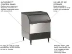 Scotsman CU3030SA-32 30" Half-Dice Ice Maker With Bin, Cube-Style - 200-300 lbs/24 Hr Ice Production, Air-Cooled, 208-230 Volts