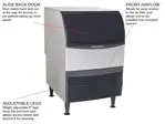 Scotsman UN324A-1 24" Nugget Ice Maker with Bin, Nugget-Style - 300-400 lb/24 Hr Ice Production, Air-Cooled, 115 Volts