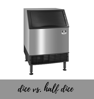 half dice ice cubes