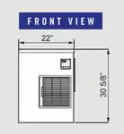 Blue Air Commercial Refrigeration BLMI-300A 22" Crescent Cubes Ice Maker, Cube-Style - 300-400 lb/24 Hr Ice Production, Air-Cooled, 115 Volts