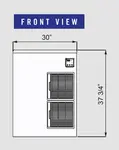 Blue Air Commercial Refrigeration BLMI-900A 30" Crescent Cubes Ice Maker, Cube-Style - 700-900 lb/24 Hr Ice Production, Air-Cooled, 208-230 Volts