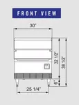 Blue Air Commercial Refrigeration BLUI-250A 30" Crescent Cubes Ice Maker With Bin, Cube-Style - 200-300 lbs/24 Hr Ice Production, Air-Cooled, 115 Volts