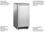Ice-O-Matic GEMU090 14.88" Nugget Ice Maker with Bin, Nugget-Style - 50-100 lbs/24 Hr Ice Production, Air-Cooled, 115 Volts