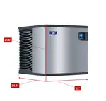 Manitowoc IYT0420W 22" Half-Dice Ice Maker, Cube-Style - 400-500 lbs/24 Hr Ice Production, Water-Cooled, 115 Volts