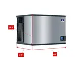 Manitowoc IYT1500N 48" Half-Dice Ice Maker, Cube-Style - 1500-2000 lbs/24 Hr Ice Production, Air-Cooled, 208-230 Volts