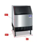 Manitowoc UDF0240A 26" Full-Dice Ice Maker With Bin, Cube-Style - 200-300 lbs/24 Hr Ice Production, Air-Cooled, 115 Volts