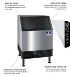 Manitowoc URF0140A 26" Regular Ice Maker With Bin, Cube-Style - 100-200 lbs/24 Hr Ice Production, Air-Cooled, 115 Volts