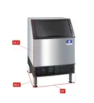 Manitowoc UYF0140A 26" Half-Dice Ice Maker With Bin, Cube-Style - 100-200 lbs/24 Hr Ice Production, Air-Cooled, 115 Volts