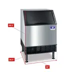 Manitowoc UYF0240W 26" Half-Dice Ice Maker With Bin, Cube-Style - 200-300 lbs/24 Hr Ice Production, Water-Cooled, 115 Volts