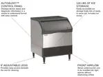 Scotsman CU3030MA-32 30" Full-Dice Ice Maker With Bin, Cube-Style - 200-300 lbs/24 Hr Ice Production, Air-Cooled, 208-230 Volts